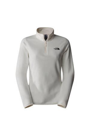 100 Glacıer 1/4 Zıp Kadın Yarım Fermuar Polar - NF0A855M Ekru - The North Face