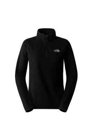 100 Glacıer 1/4 Zıp Kadın Yarım Fermuar Polar - NF0A855M Siyah - The North Face