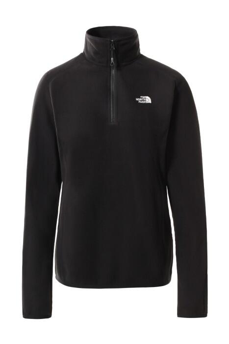 100 Glacıer 1/4 Zıp - Eu Kadın Polar SweatShirt - NF0A5IHN Siyah - 1