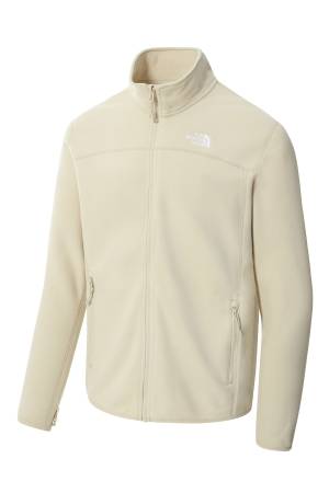 100 Glacıer Full Zıp Erkek Tam Boy Fermuarlı SweatShirt - NF0A5IHQ Gri - The North Face