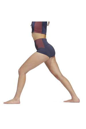 4E Kadın Yoga Short - HD4432 Lacivert/Bordo - 2