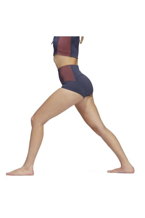 4E Kadın Yoga Short - HD4432 Lacivert/Bordo - 2
