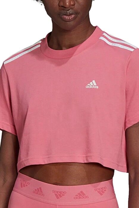 Adidas Kadın Crop T-Shirt - HF4157 Pembe - 1