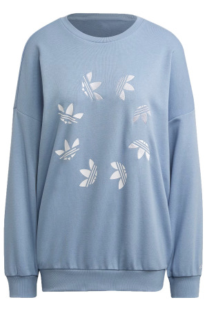 Adidas Kadın SweatShirt - H36844 Mavi - EU-Adidas