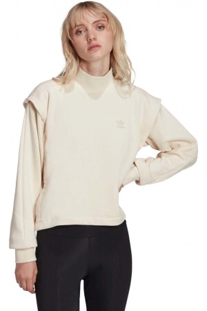 Adidas Kadın SweatShirt - HC2011 Krem - EU-Adidas