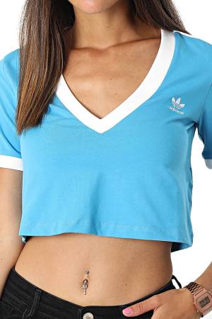 Adidas Kadın T-Shirt - HC2035 Mavi - Adidas