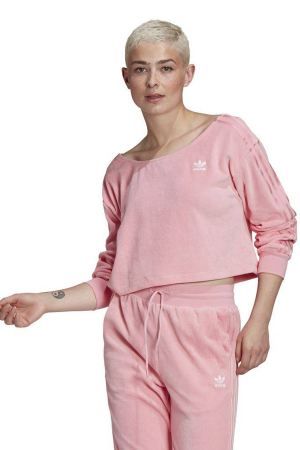 Adidas Kadın Triko SweatShirt - H18838 Pembe - EU-Adidas