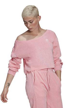 Adidas Kadın Triko SweatShirt - H18838 Pembe - 2