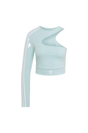 Adidas Uzun Kollu Kadın Crop T-Shirt - HU1642 Mint Yeşili - Adidas