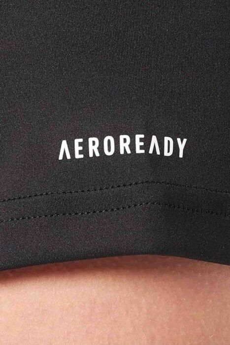 Adidas Yarım Fermuarlı Kadın Crop T-Shirt - HE9399 Siyah - 5