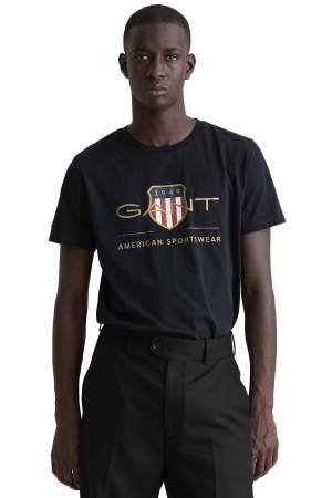 Archive Shield Erkek T-Shirt - 2003099 Siyah - Gant