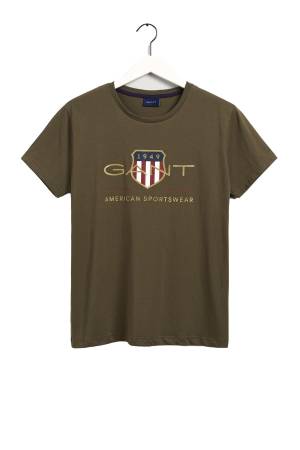 Archive Shield Erkek T-Shirt - 2003099 Yeşil - Gant