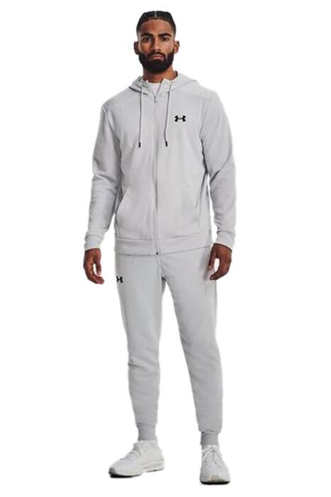 Armour Fleece Fz Hoodie Erkek Tam Boy Fermuarlı SweatShirt - 1373357 Gri - 3