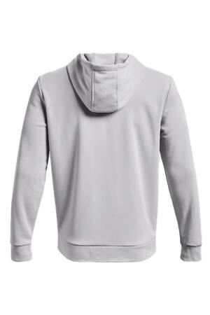 Armour Fleece Fz Hoodie Erkek Tam Boy Fermuarlı SweatShirt - 1373357 Gri - 5