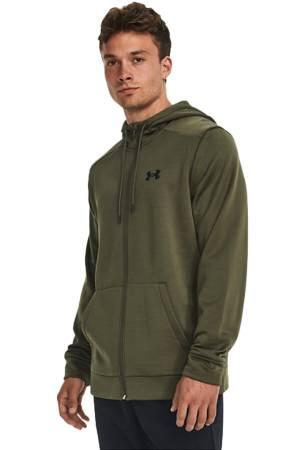 Armour Fleece Fz Hoodie Erkek Tam Boy Fermuarlı SweatShirt - 1373357 Yeşil - Under Armour