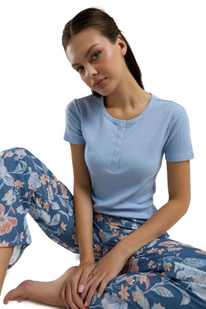 Arnetta Kadın Pijama Takımı - AR3200-S Mavi - Arnetta