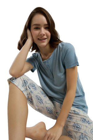 Arnetta Kadın Pijama Takımı - AR3257-S Gri - Arnetta