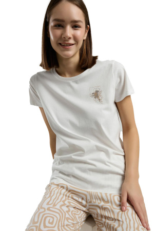 Arnetta Kadın Pijama Takımı - AR3303-S Beyaz - Arnetta