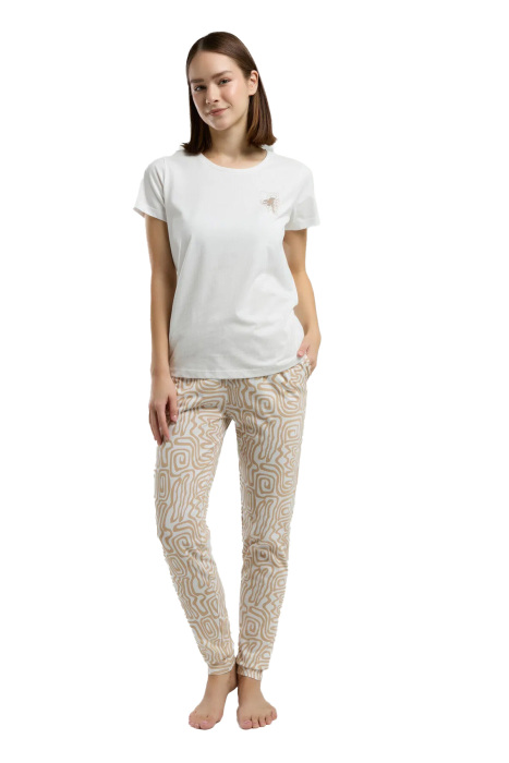 Arnetta Kadın Pijama Takımı - AR3303-S Beyaz - 2
