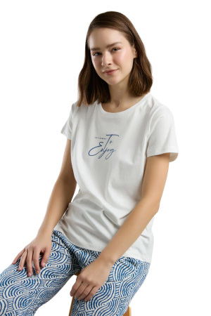 Arnetta Kadın Pijama Takımı - AR3305-S Beyaz - Arnetta