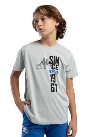 Authentic Jake Erkek Çocuk T-Shirt - 38257LW Gri - Kappa