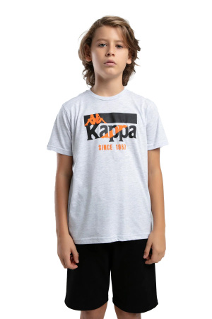 Authentic James Erkek Çocuk T-Shirt- 38257MW Açık Gri - Kappa