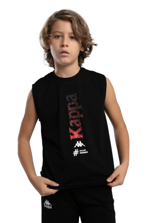 Authentic Jay Erkek Çocuk Atlet - 382I17W Siyah - Kappa