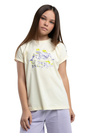 Authentic Kaelyn Kız Çocuk T-Shirt - 38284XW Sarı - Kappa