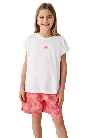 Authentic Kailyn Kız Çocuk T-Shirt - 38284SW Beyaz - Kappa