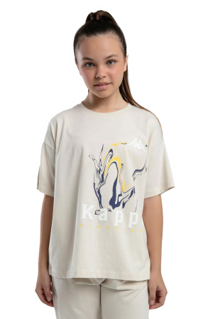 Authentic Kaitlin Kız Çocuk T-Shirt - 38284RW Bej - Kappa