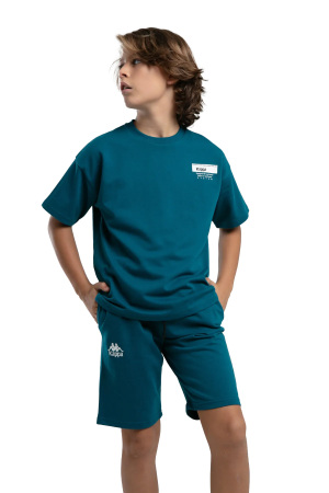 Authentic Keegan Erkek Çocuk Bermuda Takım - 36225KW Koyu Yeşil - Kappa