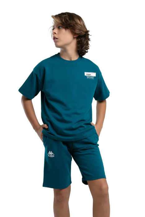 Authentic Keegan Erkek Çocuk Bermuda Takım - 36225KW Koyu Yeşil - 1