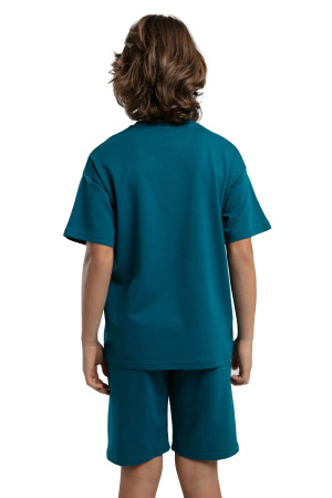 Authentic Keegan Erkek Çocuk Bermuda Takım - 36225KW Koyu Yeşil - 5