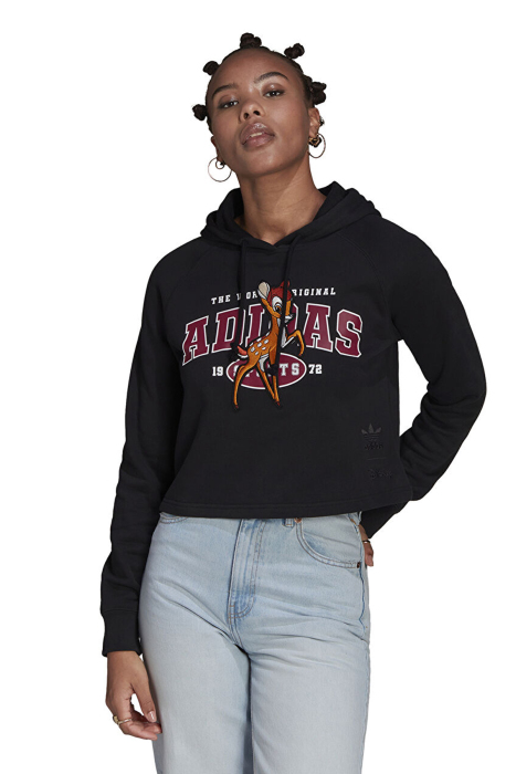 Bambi Kadın Kapüşonlu SweatShirt - HE6875 Siyah - 1