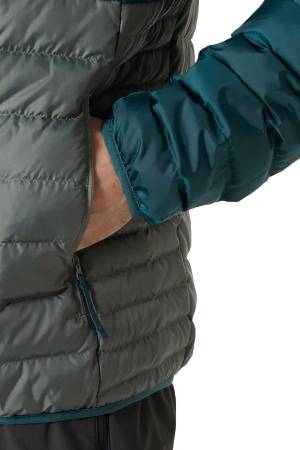 Banff Hooded Insulator Erkek Mont -63251 Petrol Yeşili - 4