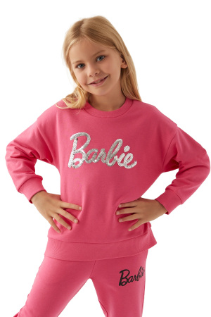 Barbie Kız Çocuk SweatShirt - L1769-3 Fuşya - Barbie