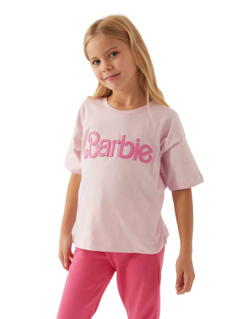 Barbie Kız Çocuk T-Shirt - L1772-3 Toz Pembe - Barbie