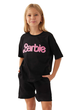 Barbie Kız Çocuk T-Shirt - L1772-G Siyah - Barbie