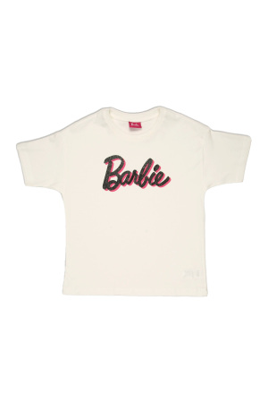 Barbie Kız Çocuk T-Shirt - L1773-G Krem - Barbie