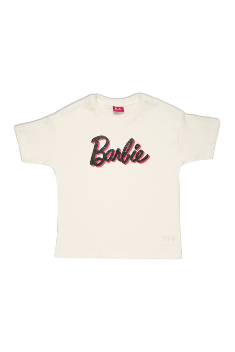 Barbie Kız Çocuk T-Shirt - L1773-G Krem - 1