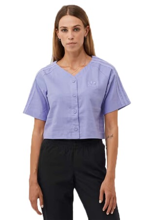 Baseball Kadın T-Shirt - HB9528 Mor - EU-Adidas