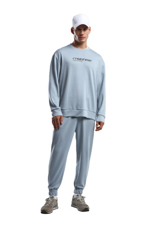 Benmanaj Erkek Bisiklet Yaka SweatShirt - BMK0033 Lacivert - Benmanaj