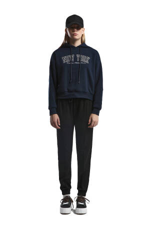Benmanaj Erkek Bisiklet Yaka SweatShirt - BMK0039 Siyah - Benmanaj