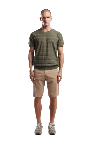 Benmanaj Erkek Triko T-Shirt - BMY0048 Haki - Benmanaj