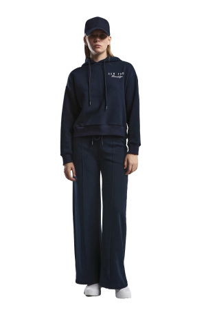 Benmanaj Kadın Kapşonlu SweatShirt - BMK0019 Lacivert - Benmanaj