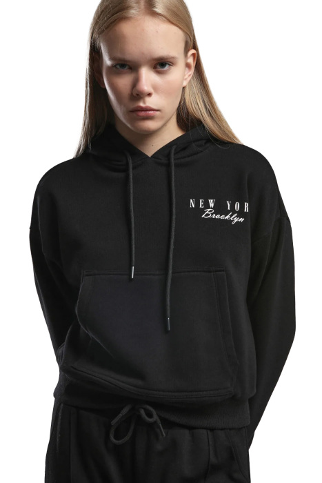 Benmanaj Kadın Kapşonlu SweatShirt - BMK0019 Siyah - 3