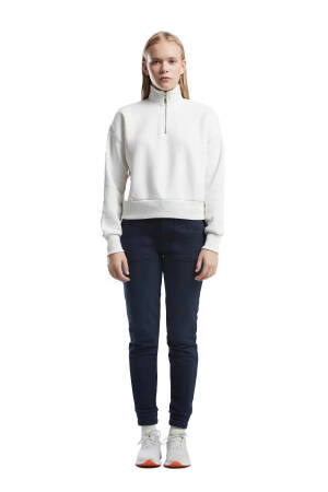 Benmanaj Kadın SweatShirt - BMK0006 Bej - Benmanaj