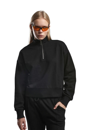 Benmanaj Kadın SweatShirt - BMK0006 Siyah - 2