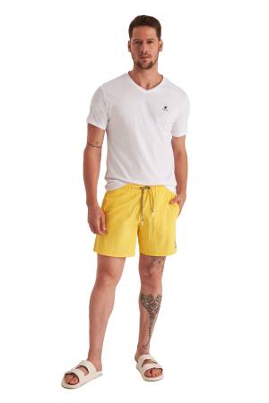 Beverly Hills Polo Club Erkek Mayo Short - 22SMFM05950001 Sarı - Beverly Hills Polo Club