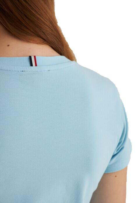 Beverly Hills Polo Club Kadın T-Shirt - 22SWE0K6202701 Açık Mavi - 4